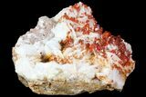 Ruby Red Vanadinite Crystals on Pink Barite - Morocco #80525-2